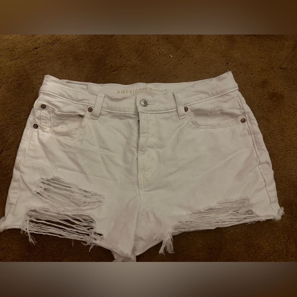 White Jean shorts